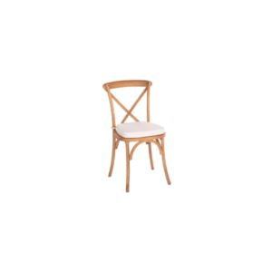 Farm Chair - Light Wood w/ White Cushion