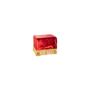 Regal Velour Footstool - Red