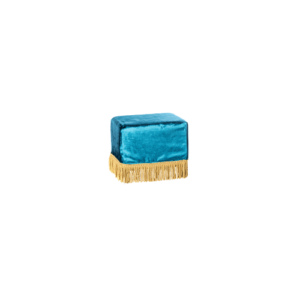 Regal Velour Footstool - Teal