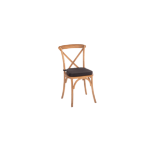 Farm Chair - Light Wood w/ Black Cushion