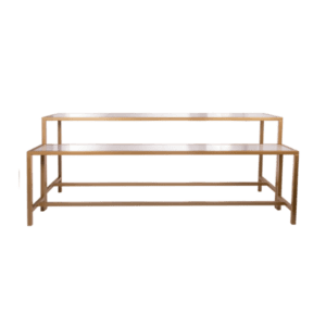 Plexi Gold Two-Tiered Food Station