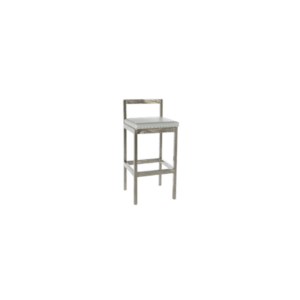 Brushed Aluminum Barstool - Silver